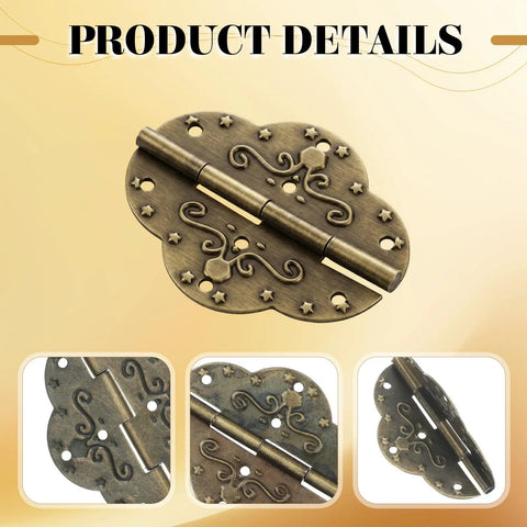 Antique Bronze Butterfly Cabinet Hinges With Mounting Screws For Wood Boxes And Jewelry Boxes, Dope Vintage Charm detail view