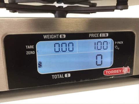 Heavy Duty Stainless Steel Commercial Price Computing Scale display showing weight and price for retail use.
