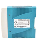 Rugged Industrial Grade 5V 2A DIN Rail Power Supply 10W With Wide Input 85 To 264VAC Or 120 To 370VDC, Fully Regulated Output UL508 Certified With TUV EAC BSMI ASNZS, Ideal For Factory Automation And Continuous Duty Use. blue DIN rail power supply, model MDR-10-5, front label
