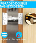 Adjustable Hidden Magnetic Door Ball Catch Hardware With Stainless Steel Strike Plate, Quiet Close, installed in wooden door frame