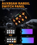 8 Gang RGB Switch Panel 5 Inch Large for Car Truck SUV RV Camper Van Offroad 12V Toggle Momentary Pulsed Lighting Modes