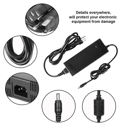 24V 8A Power Supply For Automotive Use From 100V To 240V AC To 24V DC 192W Output With 5.5mm 2.1mm Or 2.5mm DC Jack Connector shown in detail