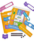 Block Based Coding Magnetic Demonstration Set For Kids Learn To Code With Scratch Style Activities STEM Projects For Ages Eight To Twelve Classroom Ready Computer Science And Programming Lessons featuring colorful magnetic blocks and packaging.