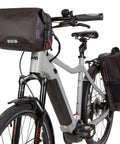 Alpha Handlebar Bag 6 Liter for City Commutes and Bike Tours, Weatherproof Messenger With Roll Top And Tech Pocket on bike