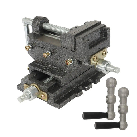 3 Inch Cross Slide Drill Press Vise 2 Way XY Heavy Duty Clamp Machine For Precise Milling And Machining Projects Cast Iron Build
