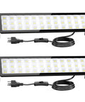Legit Heavy Duty Led Shop Lights 100W 14000 Lumen Knockout Brightness 6500k Daylight White Bulbs Ip66 Waterproof Garage Lamps Plug And Play Workshop Fixtures Two Pack Bundle with inline switch and plug.