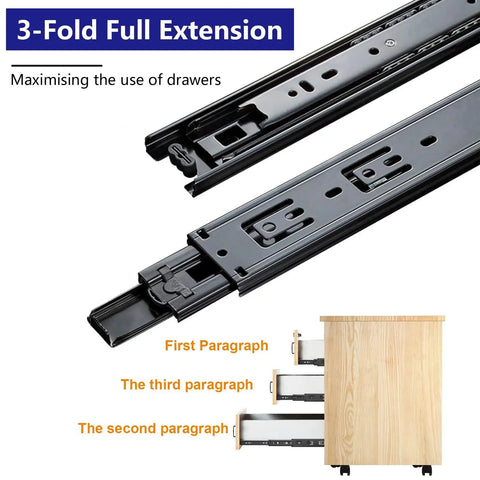 Heavy Duty Ball Bearing Drawer Slides Smooth As Butter Silent Push Pull Cabinet Runners Side Mount Telescopic Rail 16 Inch Steel Hardware Pair Built Tough