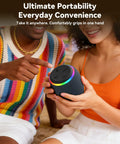 Room 3 Portable Bluetooth Speaker With IPX6 Waterproof Build TWS Pairing 12W Bass Boomin Stereo Sound With RGB Lights