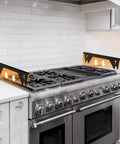 Stove Gap Covers 25.6 Inch Long And 0.4 Inch Wide Aluminum Gap Guards For Counter Sides Slick Heat Resistant, over range