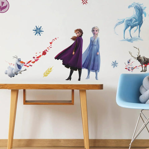 Frozen 2 Peel And Stick Wall Decals Set With 21 Removable Pieces For Smooth Surfaces Easy To Apply And Reposition Create A Cozy Playroom Wall Art Space For Kids