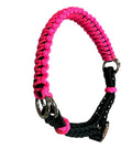 Hot Pink Side Pull Hackamore Attachment for Your Bridle, Bitless Bridle Conversion, fits on your own bridle, black strap