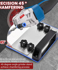 Adjustable Tile Cutter Chamfering Tool For Angle Grinder With 45 Degree Bevel Pro Grade Kit Includes 2 Pairs Gloves And Universal Stand
