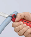 Heavy Duty Cable Stripper Tool For 8 To 28 Millimeter Wires, 9 Inch Length in use stripping a cable