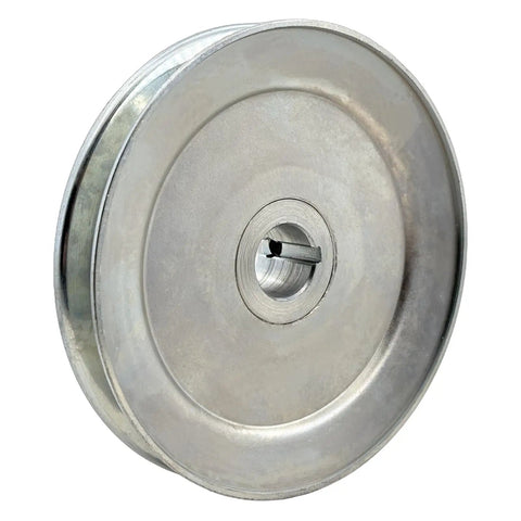 Single Groove V Belt Pulley 5.5 Inch Outer Diameter 7/8 Inch Bore 1 Groove Carbon Steel Motor Pulley Zinc Plated For V Belt Section A B 5L 4L AX BX Workhorse 1020 Steel