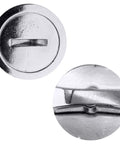 Close-up of Dead Nut Tight Zinc Concealed Latch for Commercial Steel Door Restroom Partition Hardware, showing rugged mechanism detail.