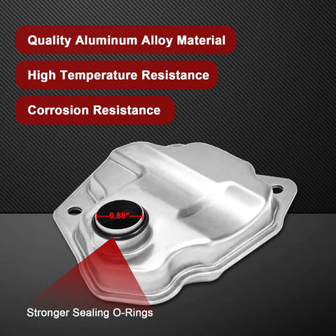 CVT Transmission Filter With Gasket And Oil Filter 31728-1XF02 aluminum design with sealing O-rings for Nissan Rogue