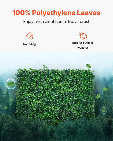 Artificial Boxwood Panel Set 24 Pack 20x20 Inch Green Hedge Wall Panels For Privacy Fences And Indoor Outdoor Garden Decor Sun Protected Color Retention And Durable Polyethylene Construction