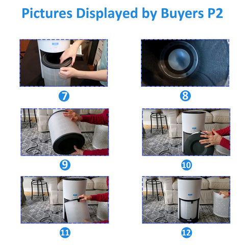 User installing 3 in 1 Levoit LV H133 Replacement Filter Set With Nylon Pre Filter True HEPA And Activated Carbon in air purifier.