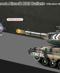 2.4GHz RC Tank With 360 Degree Turret BB Firing Auto Demo Sound Lights Smoke All Terrain Climbing Military Vehicle Toy in action