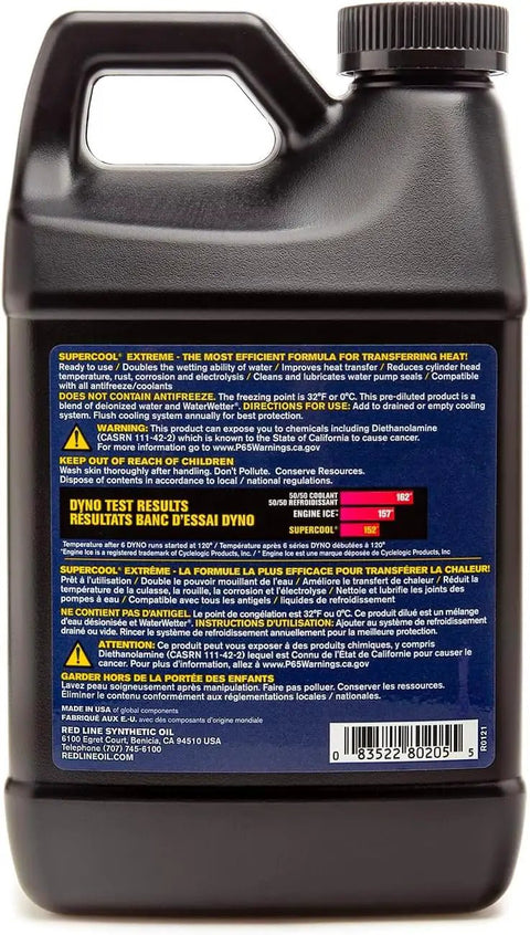 Extreme Powersports Pre Mixed Coolant For Motorcycles ATVs And Karts with detailed usage instructions on label.