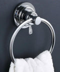 Drill Free Vacuum Suction Cup Towel Ring No Tools Needed Easy Install Stick And Go For Showers Holds Towels And Washcloths