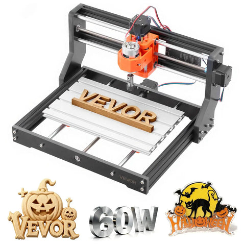 3-Axis CNC Router Machine For Wood And Acrylic Engraving And Milling With A Beefed-Up 60W Spindle, 300 X 180 X 40 mm Working Area