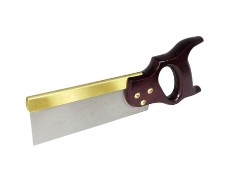 Heavy Duty 8 Inch Dovetail Saw With Stained Beech Handle 20 TPI Taper Ground Sheffield Steel for precision cutting.