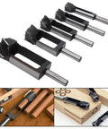 Premium High Carbon Steel Wood Plug Hole Cutter Bit Delivers Straight Shooter Accuracy With Zero Drag For Smooth Tenon Finishing And Heavy Duty Furniture Repair Built Tough For Quick Setup On Any Standard Drill Driver Press At Thirty Five Mm, showing multiple sizes.