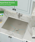 Undermount 21 Inch Kitchen Sink Single Bowl Stainless Steel 16 Gauge Deep Bar Sink For Under Counter Use RV Ready in kitchen