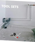 Emergency Water Pipe Repair Kit Grab-And-Go Quick Leak Fix Tool with Stainless Steel Stopper shown in a plumbing setting.