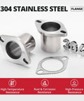 Beefed Up Two Bolt Exhaust Flange Repair Piping Kit Built With Tough As Nails 304 Stainless Steel and Full Hardware with flanges.