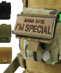 Outdoor Utility Gear Bag Pouch with cigarette holder case and belt clip in camouflage design, hiking and camping accessory