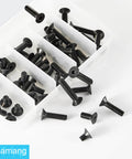 M5 Flat Head Hex Socket Cap Screws Set, Heavy Duty Countersunk and Fully Threaded, 10.9 Grade Alloy Steel With Black Oxide Finish