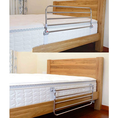 Foldaway Bed Safety Rail With Quiet Easy Grab Guard For Seniors And Adults No Fuss Bedside Handrail for 90cm size bed