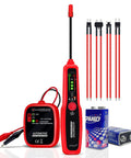 Automotive Wire Tracer Open And Short Finder Circuit Tester And Wire Breaker Locator with probes and batteries, red color