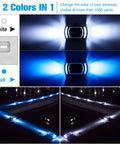 12 Pack Solar LED Driveway Lights Two Color Options White Or Blue shown with illumination at night in driveway setup.