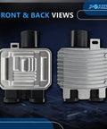 Front and back views of Engine Cooling Fan Relay And Radiator Control Module Replacement For Ford Galaxy Edge S Max Land Rover LR2 Lincoln Volvo XC70 S80 S60 V60 XC60 Replaces 7T43 8C609 BA LR011907 940004202 940009402 940004204