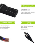 50W 10 Port USB Charging Station With 6 USB A Ports And 4 USB C Ports All In One Fast Charger features and components overview.