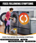 Woman using dryer with Durable Dryer Thermal Fuse Replacement For Whirlpool Kenmore KitchenAid, No Fuss Snap In Fit