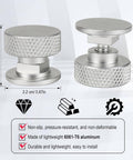 Knurled Aluminum Welding Helmet Fasteners Replacement Headgear Pair For Pipeliner Style Flip Hood No Fuss Twist To Lock Screws