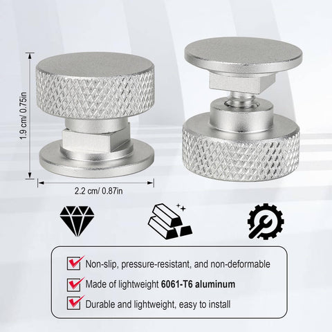 Knurled Aluminum Welding Helmet Fasteners Replacement Headgear Pair For Pipeliner Style Flip Hood No Fuss Twist To Lock Screws