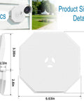 Octagon Exterior Light Fixture Mount Block Kit 2 Pack Paintable White Easy Install Weather Resistant Vinyl Siding Mounting Block For Half Inch Lap Siding And 4 Inch Siding Ideal For Exterior Lights Cameras And Doorbells 6.63in size
