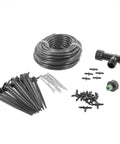 Components of Tomato Garden Drip Irrigation System Kit For 10 Plants With Push Connect Fittings Water Saving Design No Tools Needed