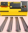 Heavy Duty Cnc Rebar Stirrup Bending Machine For Steel Bar Fabrication with formed rebar pieces for concrete jobs.