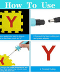 How to use Hot Wire Foam Cutter Pen 30W High Power Foam Cutting Tool for precise foam engraving on yellow puzzle piece