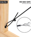 Anti Sag Gate Kit For Wooden Fence Black Stainless Steel Cable Wire Rope Repair Kit 7x7 Construction
