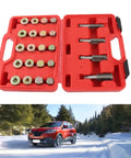 Super Cool 64 Piece Thread Repair Kit For Cars And Trucks To Fix Broken Oil Pan Drain Plug Holes In Sump Gearbox And Diff With Taps And New Plugs in red case