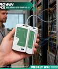 Using All In One Pass Through RJ45 Crimper Kit With Cable Tester And Stripper For Cat5 To Cat6a, RJ11 RJ12 Connectors on network cables