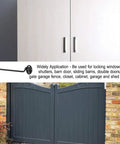 Stainless Steel Gate Hook and Eye Latch for Cabinet Door Window Shed Barn, showing application on barn gates and cabinet doors.