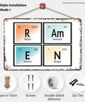 Dope Funny Vintage Metal Sign Ramen Table Of Elements Tin Sign 8x12 Inch Wall Decor For Kitchen Home Office Garage Bar Rustic Retro Poster With Pre Drilled Holes